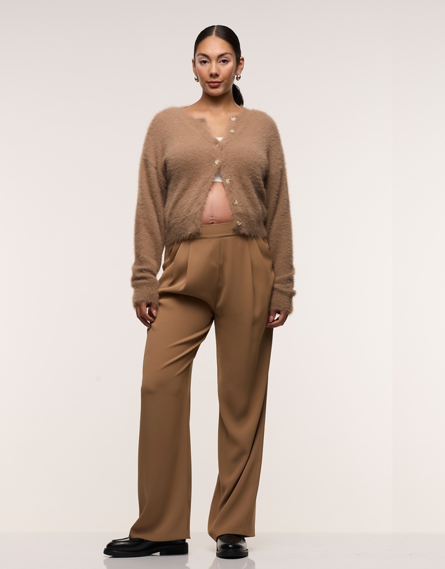 Soon Maternity - Wide Leg Pleated Pants