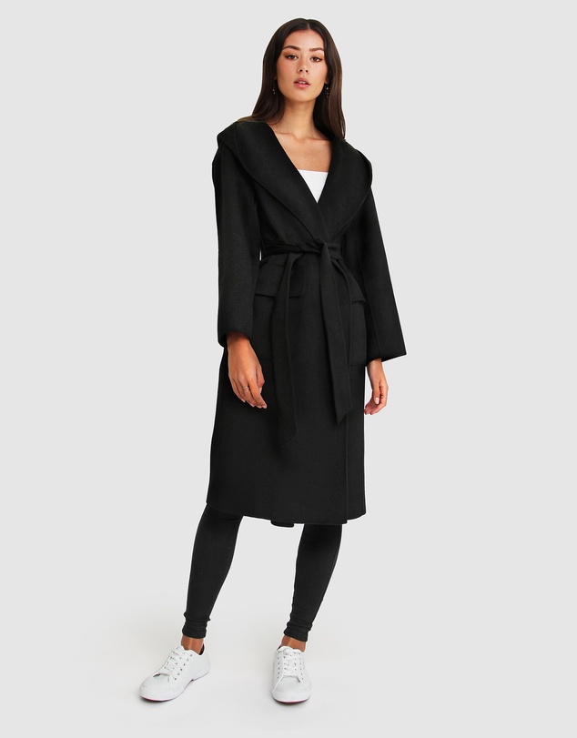 Belle & Bloom - Runaway Wool Blend Robe Coat