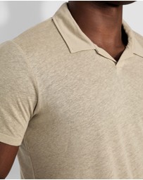 GUESS - Leon Linen Short Sleeve Polo Shirt