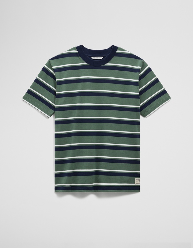 Country Road - Teen Australian Cotton Relaxed Stripe Short Sleeve T-shirt