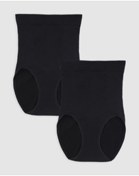Ambra - 2 Pack Powerlite Hi Waisted Brief