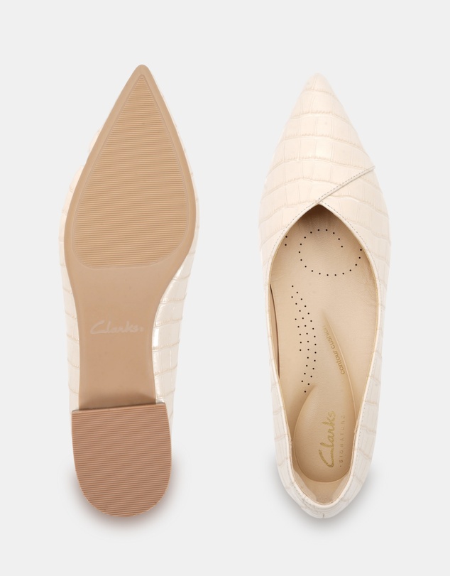 Clarks - Corrine Cream Croc