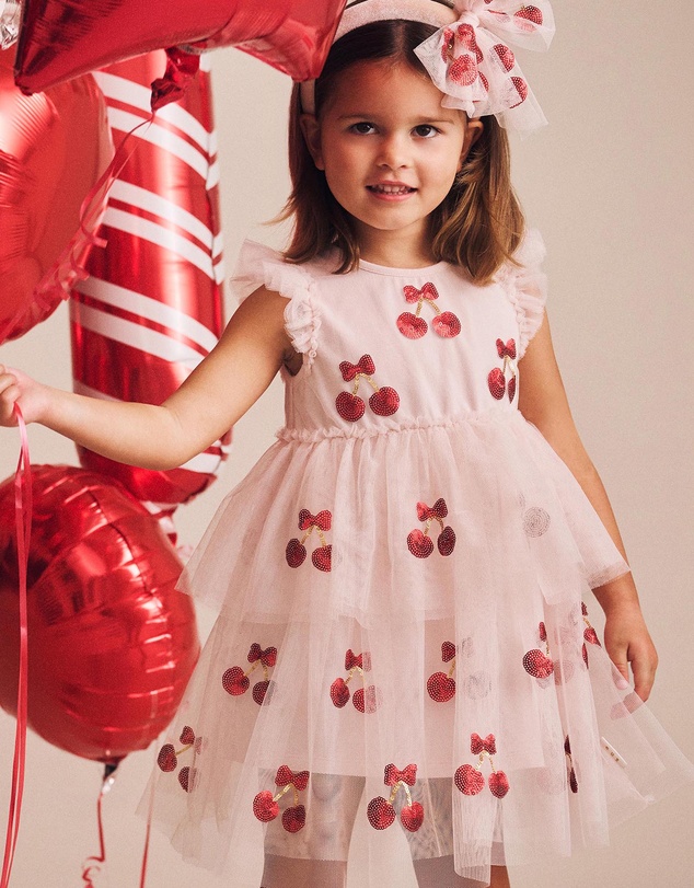 Huxbaby - Sequin Cherry Pie Tulle Dress - Babies