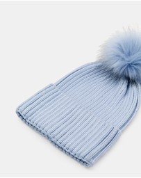 Morgan & Taylor - Valentine Wool-Blend Beanie in Pale Blue