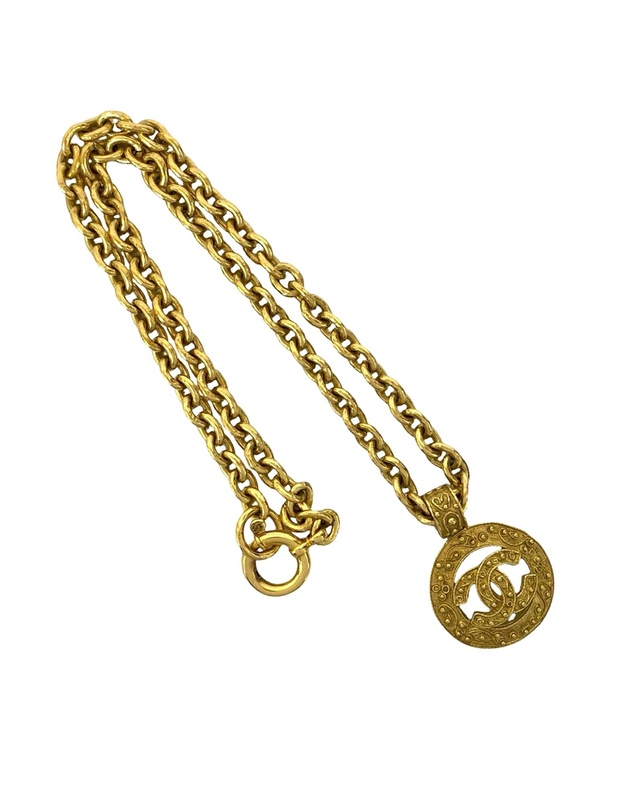 Pre-Loved by Azura Reborn - Pre-Loved CC Gold Plated Medallion Chain Necklace
