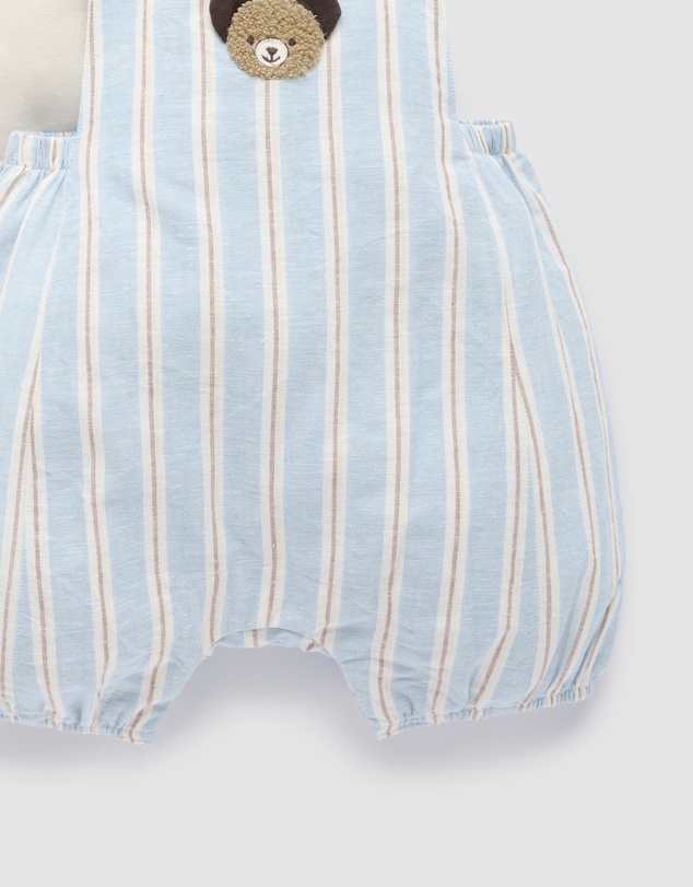Purebaby - Short Leg Overall Set-Kids-Babies