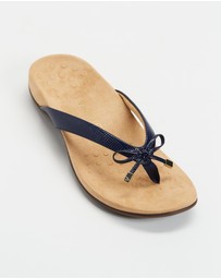 Vionic - Bella Toe Post Sandal - Navy Lizard