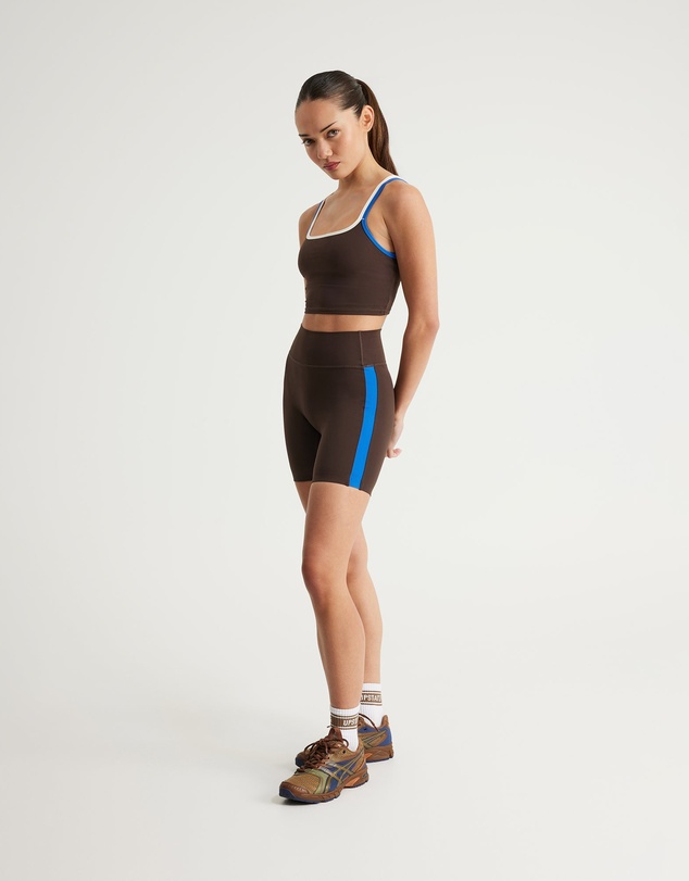 Upstate - Air Sculpt Strappy Layered Tank - Espresso
