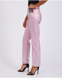 ONE TEASPOON - Pink Envy Foil Awesome Baggies High Waist Jeans