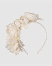 Max Alexander - Large Cream Flower Headband Fascinator