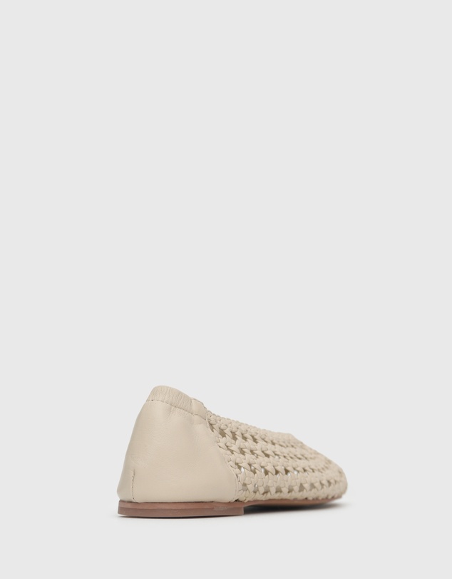 Betts - Izzy Leather Woven Ballet Flats