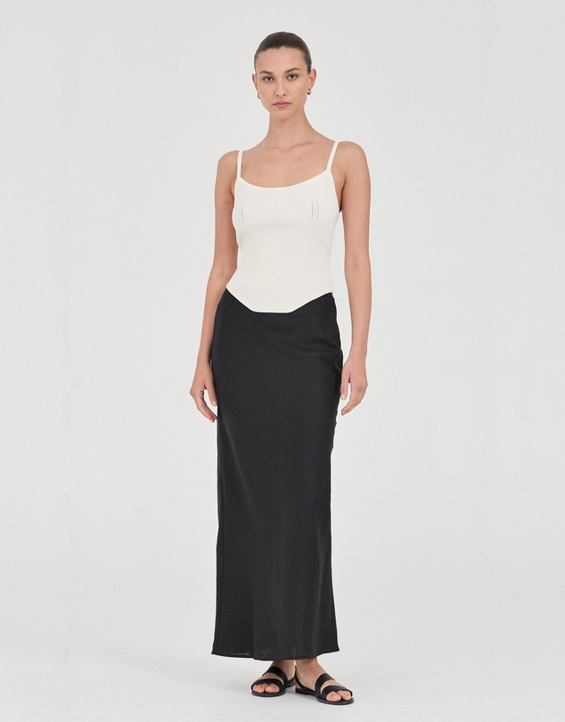 FRIEND of AUDREY - Carlton Linen Bias Skirt