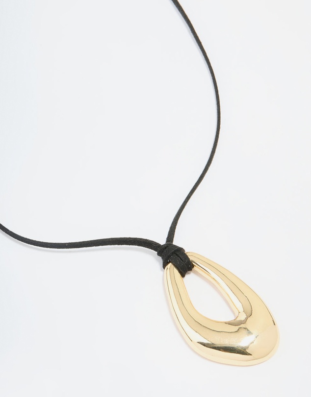 Lovisa - Gold Plated Cord Open Oval Long Necklace