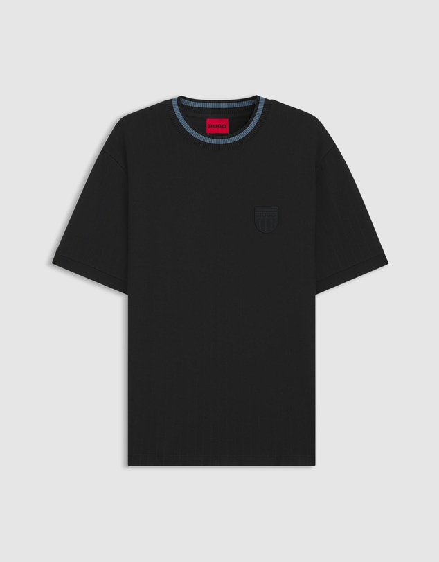 HUGO - Cotton-Blend T-Shirt With Drop-Needle Stripe
