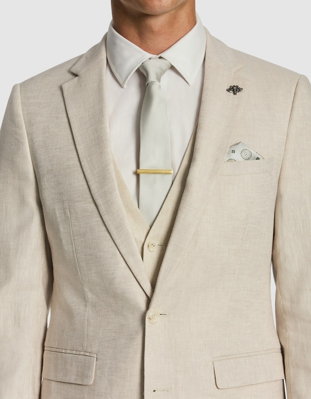 yd. - Carter Stretch Linen Blend Slim Suit Jacket