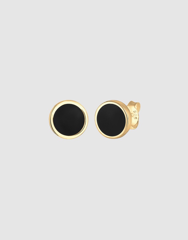 Kuzzoi - ICONIC EXCLUSIVE - Classic Stud Earrings in Gold-Plated 925 Sterling Silver