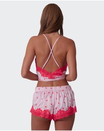 Bras N Things - Angelica Kisses Short - Print/Pink