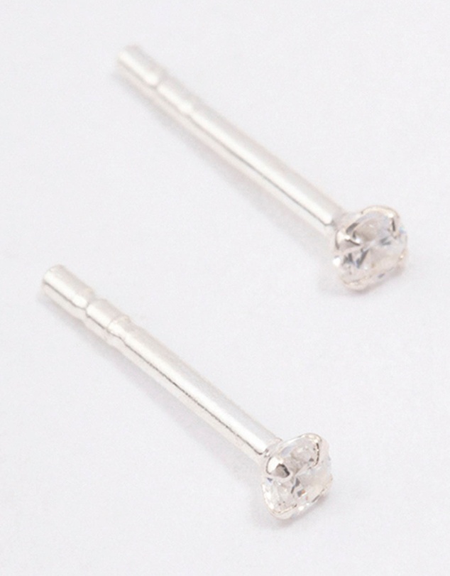 Lovisa - Sterling Silver Cubic Zirconia Micro Stud Earrings