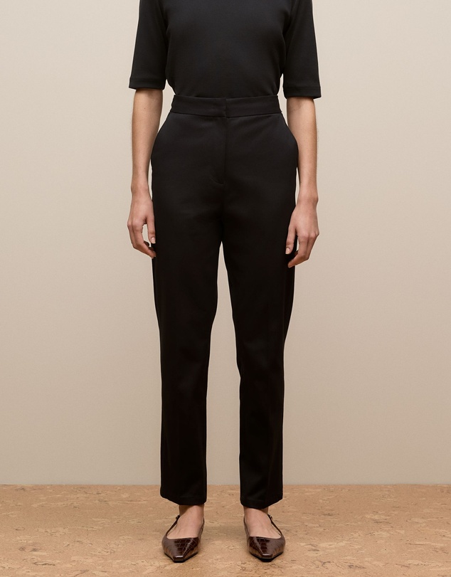 Trenery - Cotton Bi-stretch Pant in Black