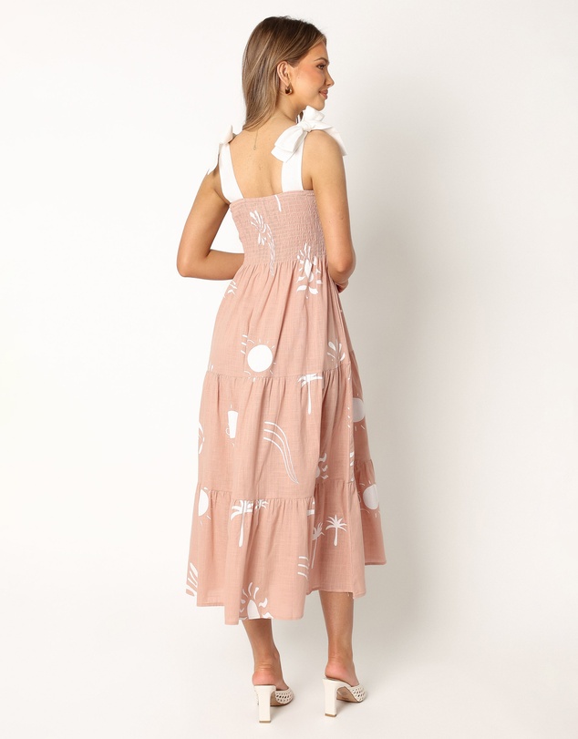 Petal & Pup - Sarelle Midi Dress - Tan Blush