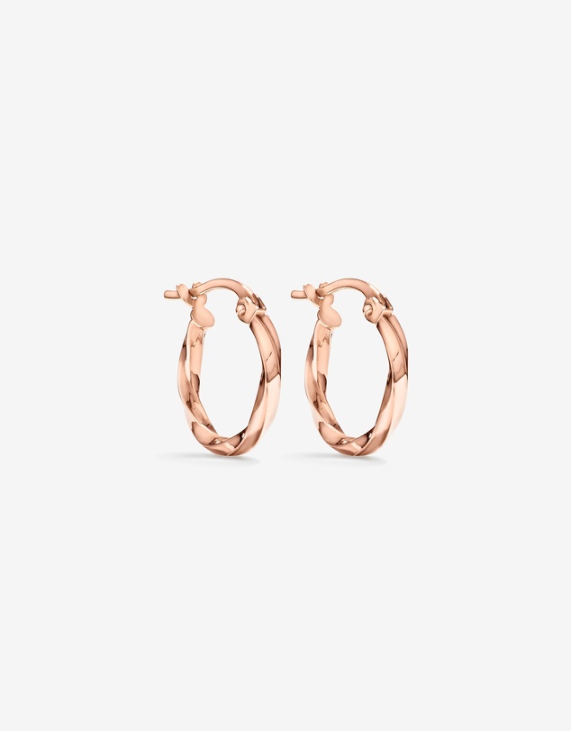Michael Hill - 13mm Square Twist Hoop Earrings in 10ct Rose Gold
