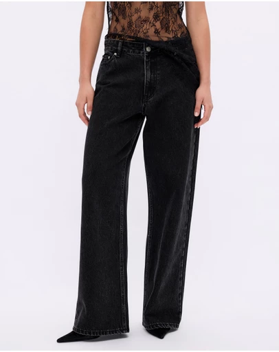 Minima Esenciales - Mid Rise Wide Leg Jeans