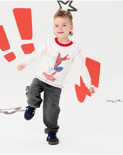 Rock Your Kid - Spiderman LS Tee - Kids-Teens