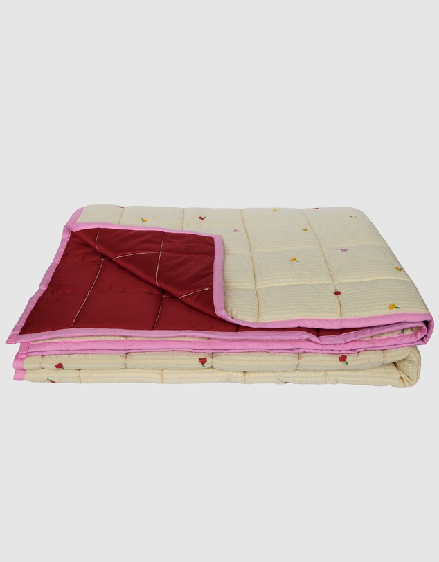 Mosey Me - Forget Me Not Embroidered Quilted Throw
