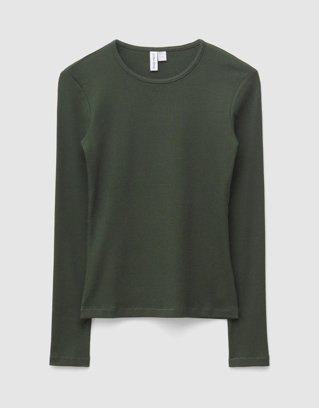 & Other Stories - Ribbed Long-Sleeve Top
