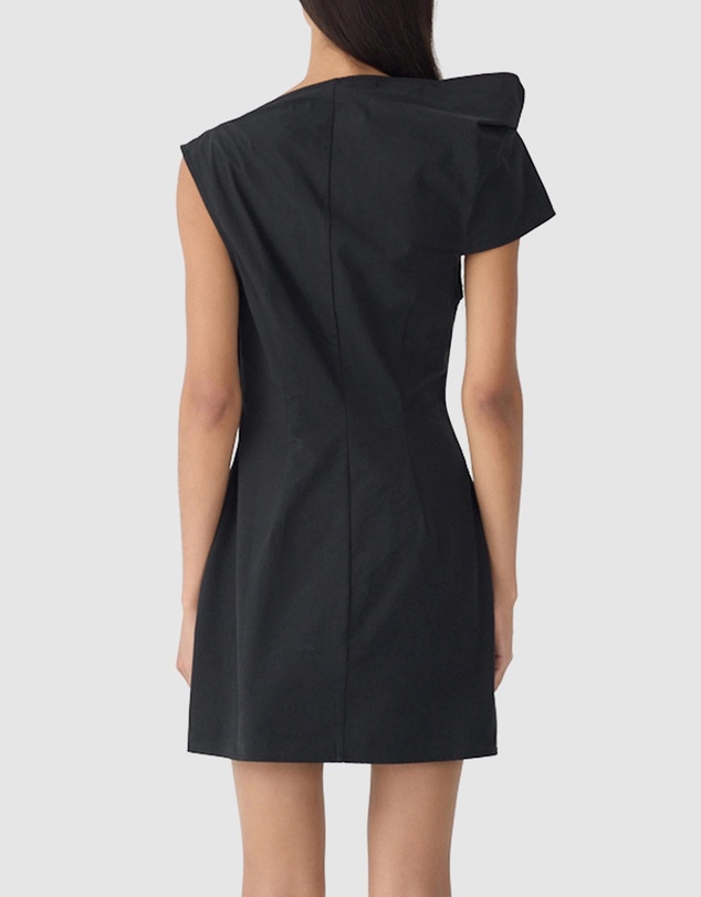Bassike - Crushed Cotton Shoulder Dress