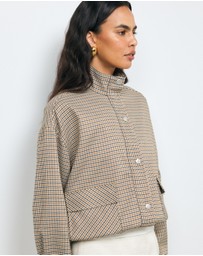 AERE - Check Bomber Jacket