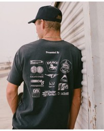 Duke + Dexter - DR Sponsors Washed Black Mono T-shirt