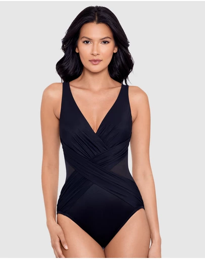 Miraclesuit Swimwear  - Crossover Draped Shaping Swimsuit