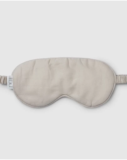 IKOU - Linen Sleep Mask Grey in bag
