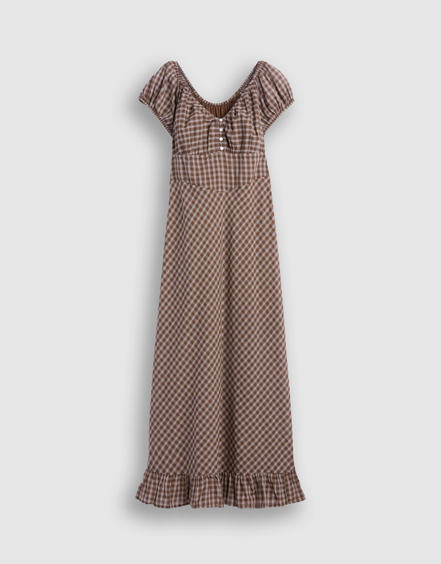GAP - SS V-Neck Button Maxi Dress