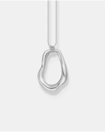 THOMAS SABO - THOMAS SABO Necklace with Wavy Pendant in Silver