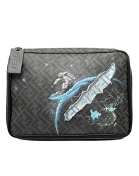 Pre-Loved by Azura Reborn - Pre-Loved Zucca Coated Canvas Surfing Astronaut Clutch