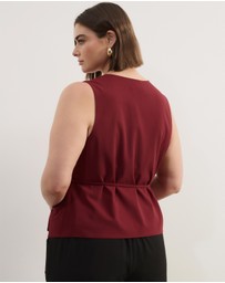 Atmos&Here Curvy - Ellie Wrap Waist Vest Top