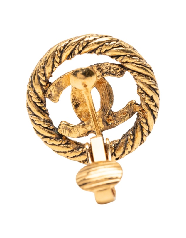 Pre-Loved by Azura Reborn - Pre-Loved CC Gold Plated Round Clip on Earrings