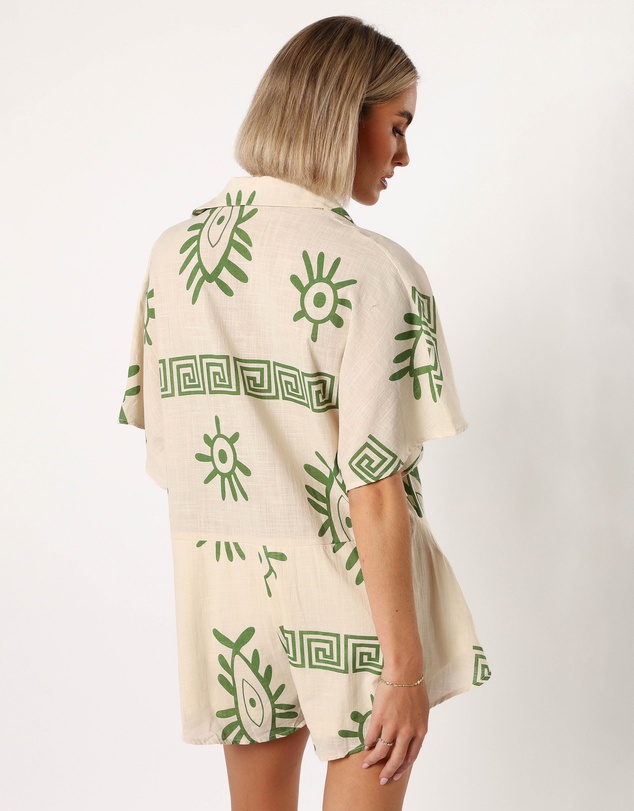 Petal & Pup - Sebastian Playsuit - Green Print