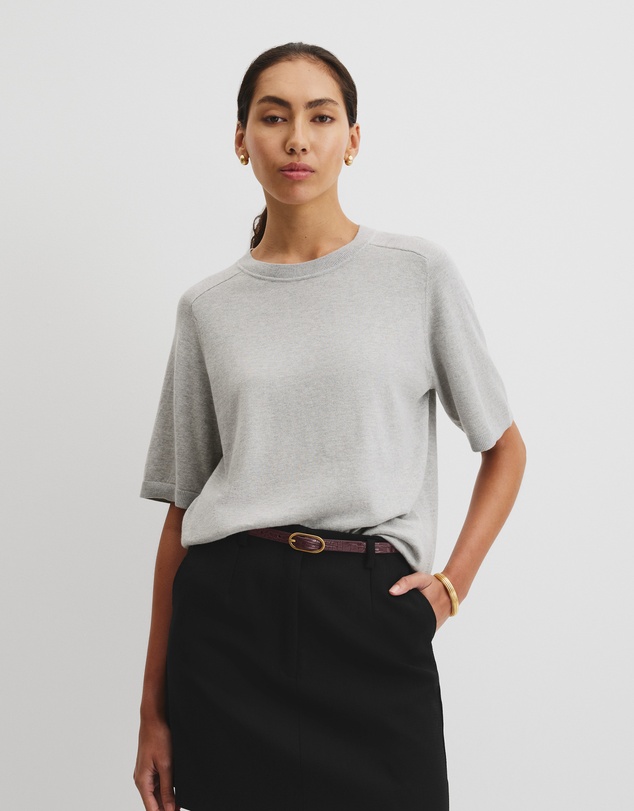 Country Road - Organically Grown Cotton Blend Cashmere Blend T-shirt
