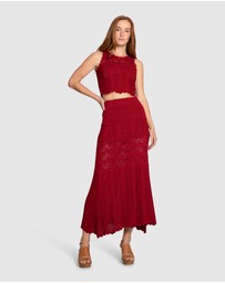 Belle & Bloom - Harvest Haze Crochet Maxi Skirt