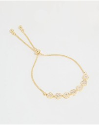 Lovisa - Gold Plated Multi Mini Flower Toggle Bracelet