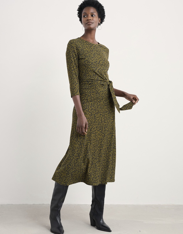 Seasalt - Seasalt Cornwall Green 3/4 Fettling Dress
