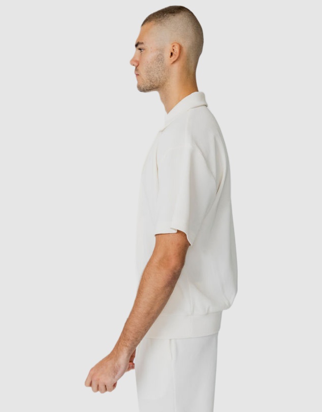 Justin Cassin - Henrik Ribbed Short Sleeve Tie Shirt