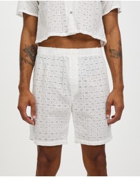 Merlino Street - Embroidered Amalfi Boxer Shorts