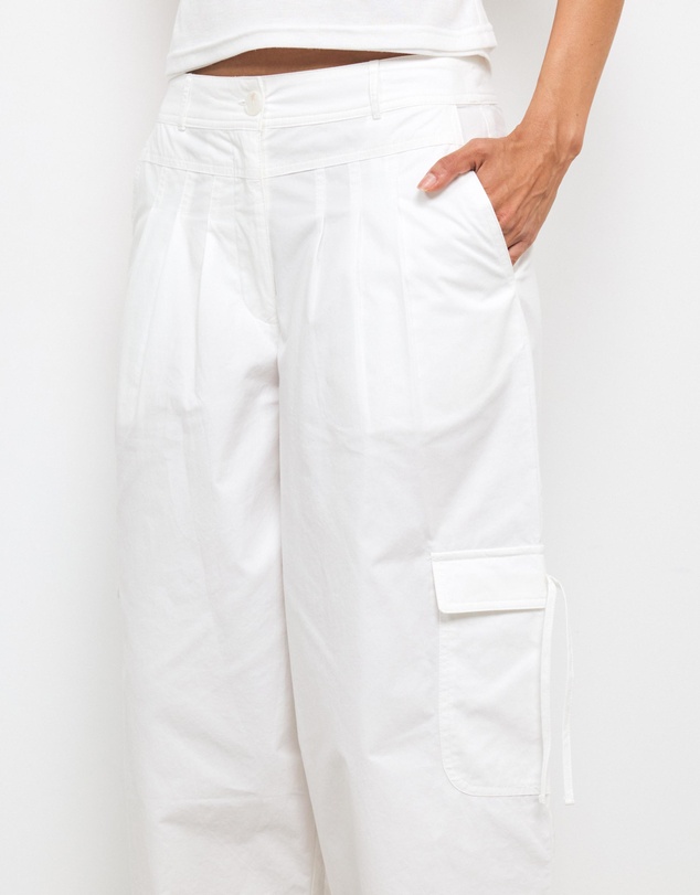 AERE - Cargo Tie Detail Barrel Leg Pants