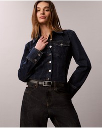 Calvin Klein Jeans - Sculpt Denim Trucker Button-Down Shirt