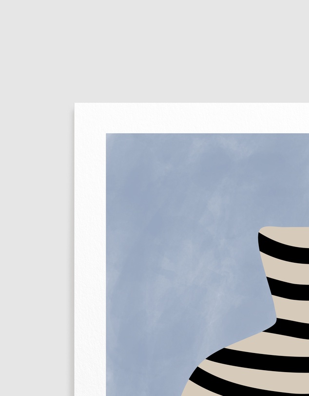 Olive et Oriel - Striped Vase Illusion by Elena Ristova Art Print