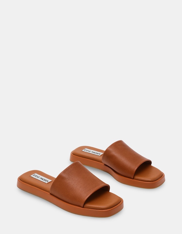Steve Madden - Holmes Cognac Leather Sandals